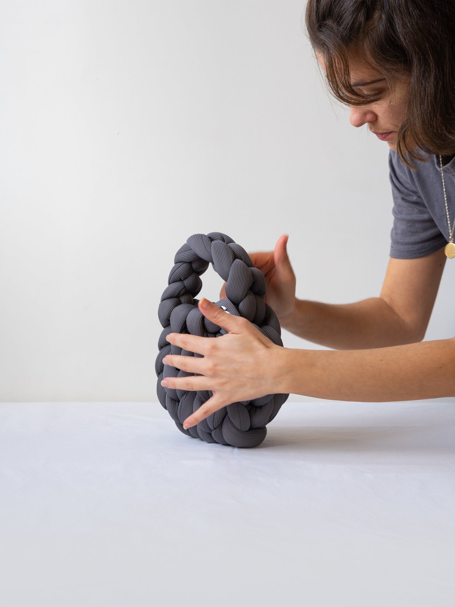 Original Small Gris rayitas